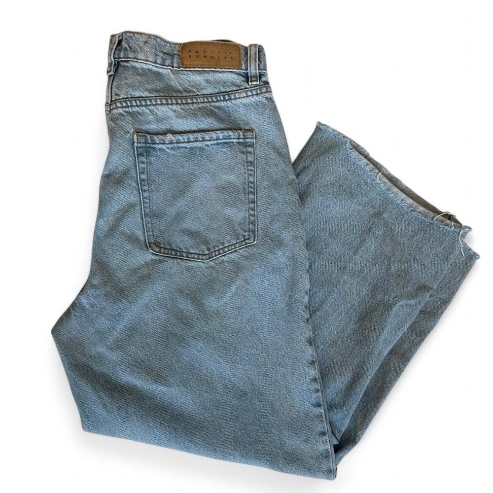 PacSun Cropped Wide-Leg Denim Jeans (Size 30, 100% Cotton)